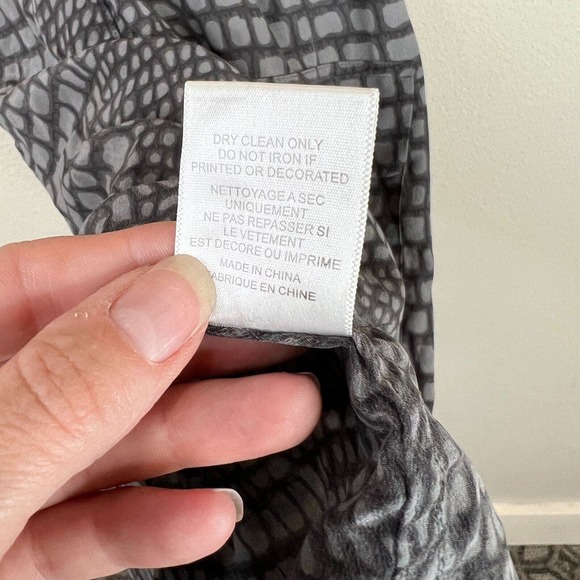 Equipment Women's Geometric Lucida Shift Dress Professional Gray Animal Print XS - Picture 7 of 10